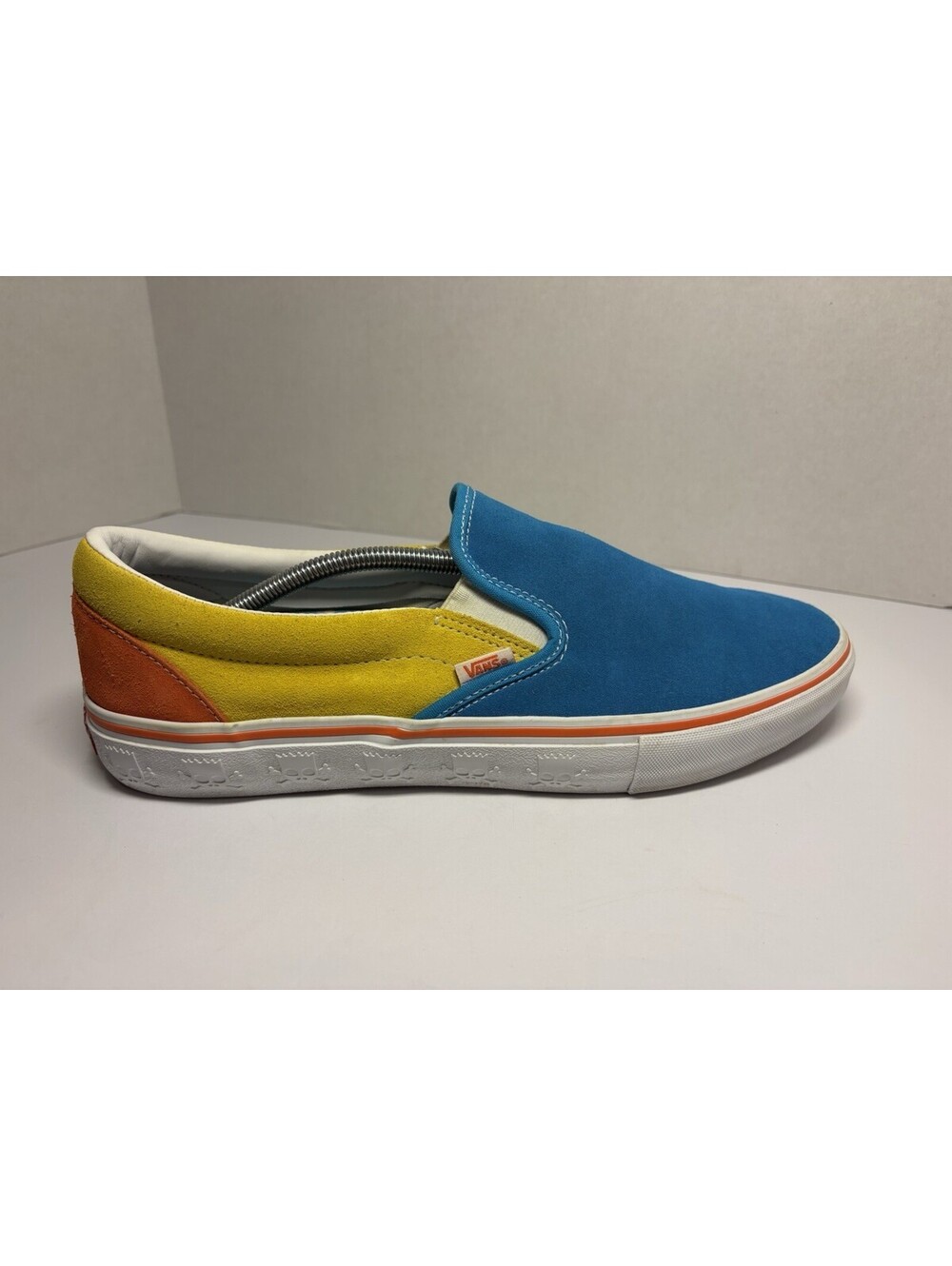 VANS X The Simpsons Blue-Yellow-Orange Bart Slip On Pro Size 13 M EUC